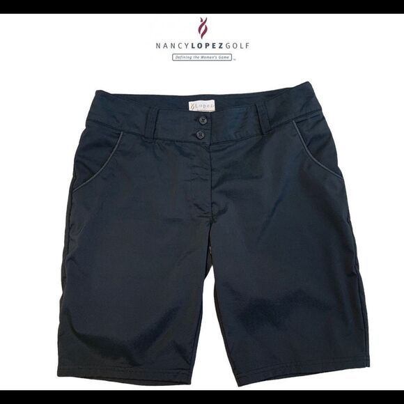 Nancy lopez golf Black golf Bermuda shorts Sz 8 NWOT - Picture 1 of 10